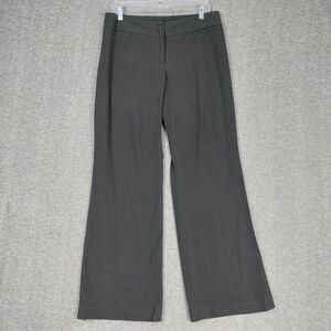 AB STUDIO WOMENS BLACK Y2K STRAIGHT WIDE LEG CASUAL WORKWEAR DRESS PANTS SIZE 8